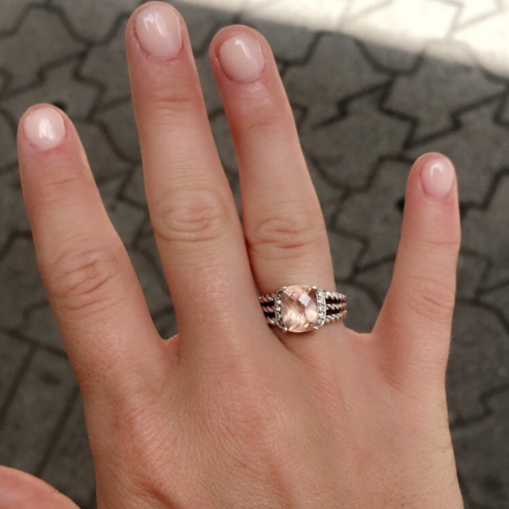 David yurman petite Wheaton ring in morganite